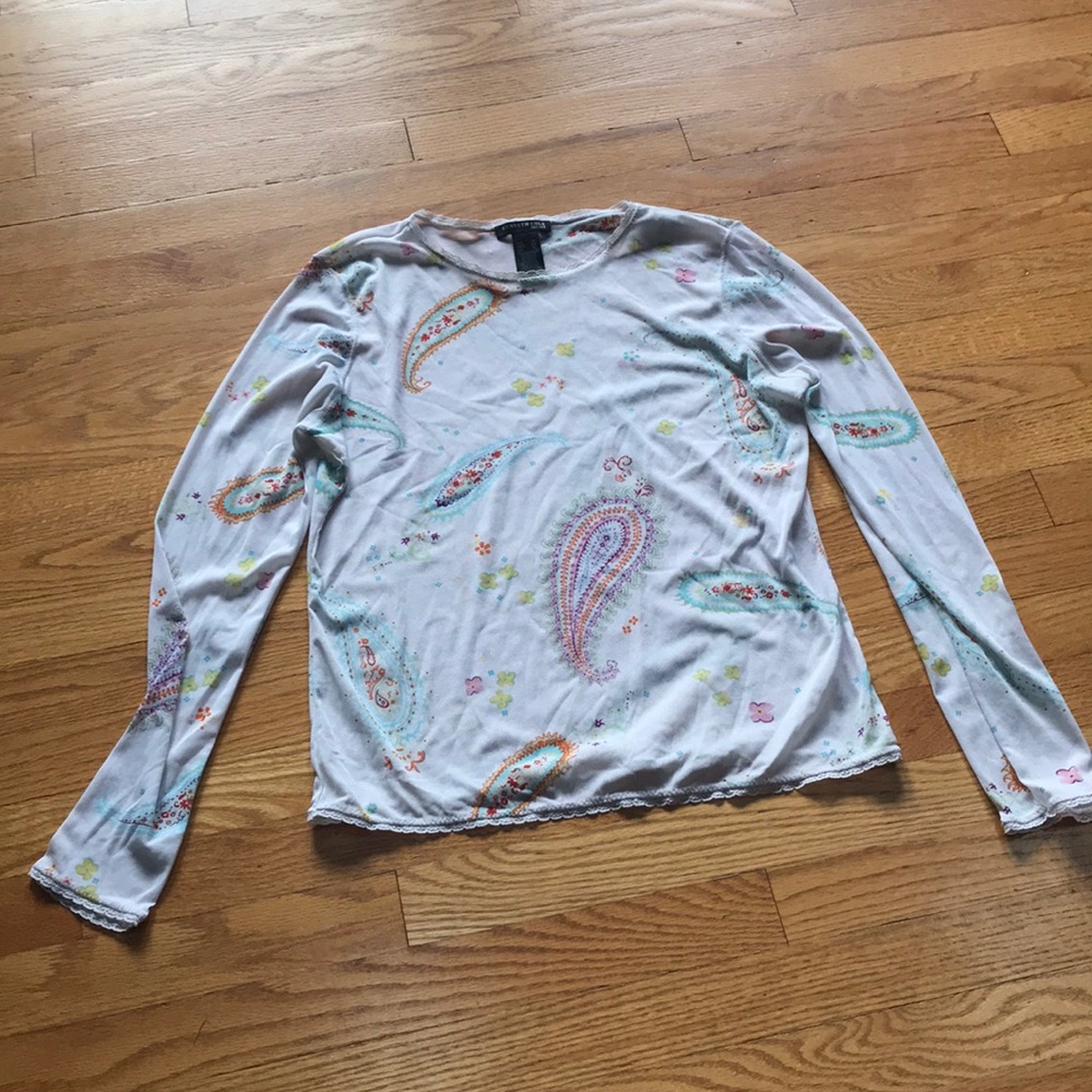 White paisley blouse